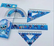 Zestaw geometryczny 4-częściowy | Linijka, ekierka, kątomierz | stitch