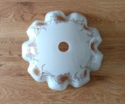 szklany abażur klosz żyrandol kwiaty PRL vintage