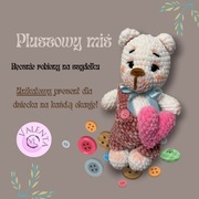 Pluszowy miś zrobiony na szydełku / prezent dla dziecka