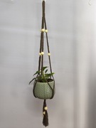 Makrama - kwietnik brązowy 