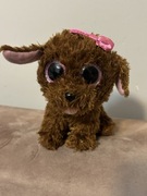 TY Beanie Boos pies Maddie maskotka brązowy piesek z kokardą 14 cm