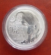 Lunar III Rok Tygrysa 1 uncja srebra 2022