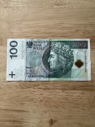 Banknot 100zł Radar AX8839388 2012r.