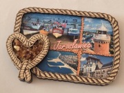 Magnes na lodówkę drewniany JAROSŁAWIEC Bałtyk Morze Hel Jurata Ustka (43) 