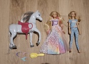 2x barbie dreamtopia , joga / medytacja + konik barbie stan bdb