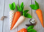 Marchewki bawełniane. Marchewki szyte ręcznie. Zestaw 3 marchewek.