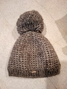 Monnari czapka zimowa 60% wełny szara z pomponem