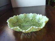 Szkło uranowe George Davidson duży talerz 1903r. "'William & Mary" 23,5 cm