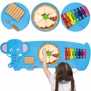 VIGA Tablica Sensoryczna Manipulacyjna „Słonik” Certyfikat FSC Montessori