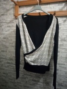 Sweterek wiązany z kaszmirem, wełna jagnięca i angorą r.38