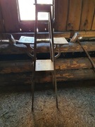 Stary sojak na kwiaty drewniany PRL