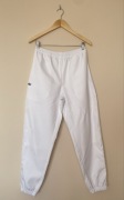 Lacoste spodnie treningowe z zamkami na kostkach Białe/white M relaxed fit