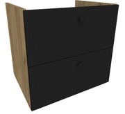 Szafka pod umywalkę Mirano Azzurra dąb/czarna