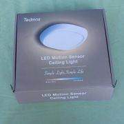 Lampa sufitowa LED IP54 z czujnikiem ruchu i pilotem Tedmos