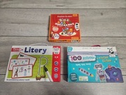3x GRY EDUKACYJNE: Litery, Angielski, 100 Zabaw Eliot! Idealny Stan