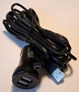 Kabel zasil. Viofo A129 USB/USB mini 4m + adapter do gniazda zapalniczki