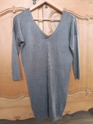 Sweterek tunika Next złota nitka 