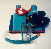 Zestaw do pływania, snorkelingu dla dzieci 7 lat