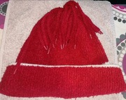 Czapka ciepła sweterkowa obwód głowy ok 60cm