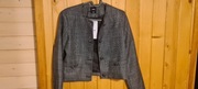 Krótka marynarka szara ze ze srebrną nicią, Sinsay, r. xxs