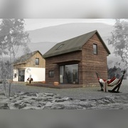 Projekt typowy naturalnego domu strawbale 35m2