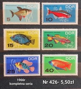 Znaczki fauna:426: ryby- DDR/NRD 1966r **