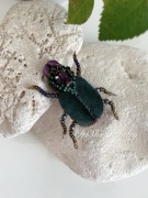 Autorska Broszka Żuk, egzotyczny czsząszcz, owad, unikat, rękodzieło