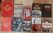 Książki historyczne, atlasy, wojenne.