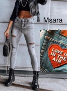 Spodnie M.SARA z dziurami PUSH UP