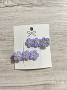 Spinki do włosów z szydełkowymi kwiatkami handmade