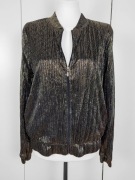 Reserved srebrno złota bomberka kieszenie 40/42