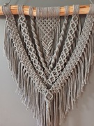 Szara makrama 45 cm x 70 cm .