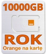 Internet Mobilny Orange LTE 5G 10000GB 118GB EU na ROK Karta SIM