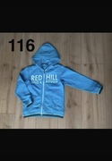 Błękitna bluza na zamek z kapturem, r.116 (5-6lat), DOPO