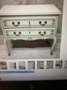 ŚLICZNA KOMODA ECRU CRACKLE W STYLU LUDWIKA