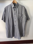 Italy przewiewna bawełniana koszula z krótki rękaw kołnierzyk zapinana