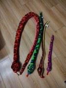 Maskotki węże 4 sztuki 