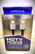 KABEL HDMI 2.0 4K UHD 60Hz 3M – U-SAN PREMIUM SERIES