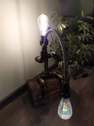 LAMPKA nocna vintage industrial loft WĘDKARZ