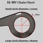 Osłona łańcucha do roweru  32-38T – przezroczysty czarny