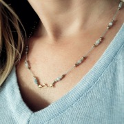 Naszyjnik choker góry motyw górski amazonit