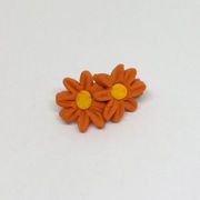 Przypinka broszka kwiaty pomarańczowe 