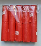 Worki foliowe na psie odchody 10 rolek CZERWONY