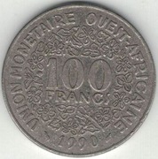 Afryka Zachodnia (BCEAO) 100 franków 1990 - 26 mm - nr 2