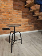 TABORET PRZEMYSŁOWY LOFFT VINTAGE ODRESTAROWANY 