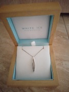 Damski naszyjnik srebrny White Ice silver&diamond 