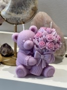 Świeca sojowa duża miś prezent święta okazja