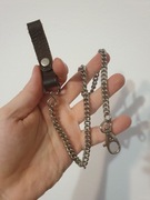 Łańcuch łańcuszek do portfela 40 cm stal nierdzewna skóra 