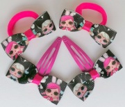 Zestaw do włosów komplet spinki frotki gumki laleczka laleczki LOL