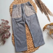 Szare spodnie dresowe z kieszeniami 80 proste nogawki dresowe